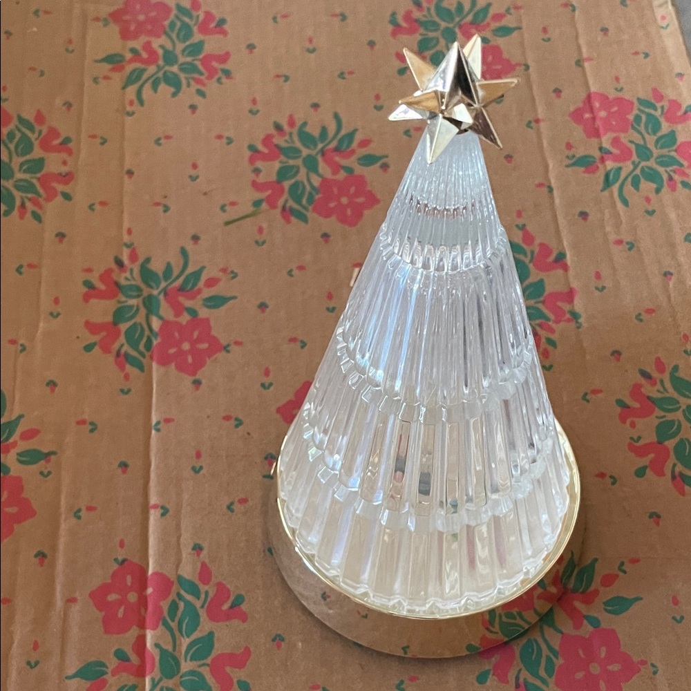 Glass Christmas Tree with Star Topper